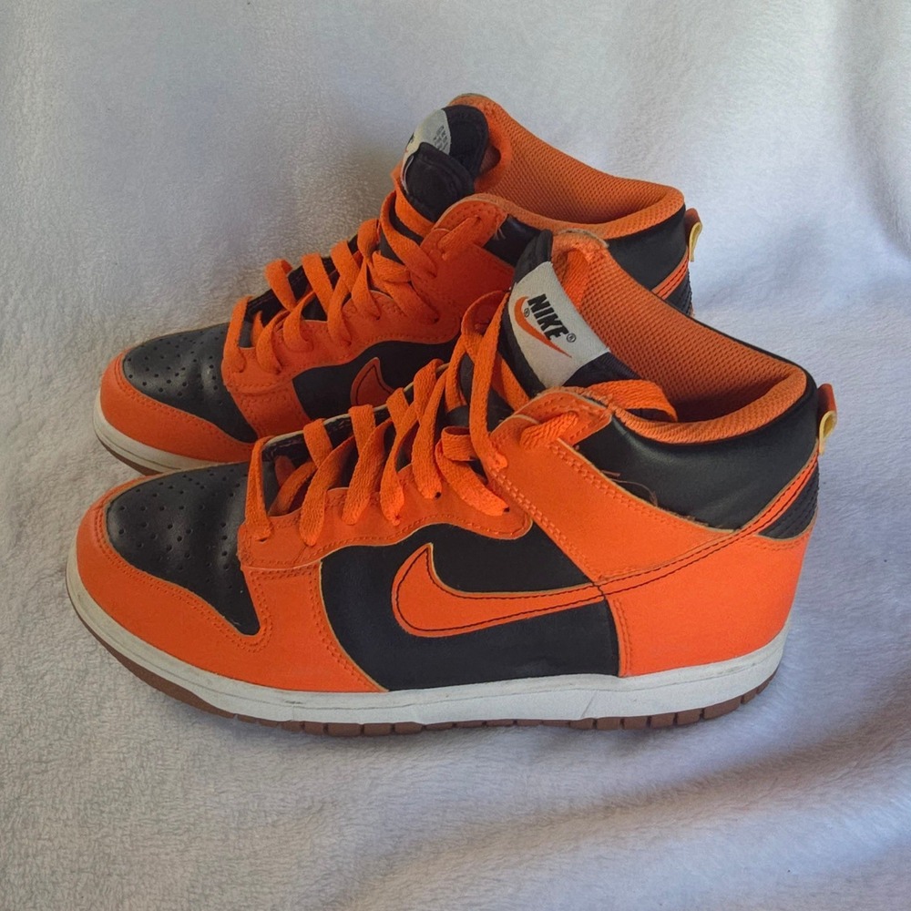 Nike Dunk High Safety Orange Black Gum DB2179-004 7Y Womens 8.5